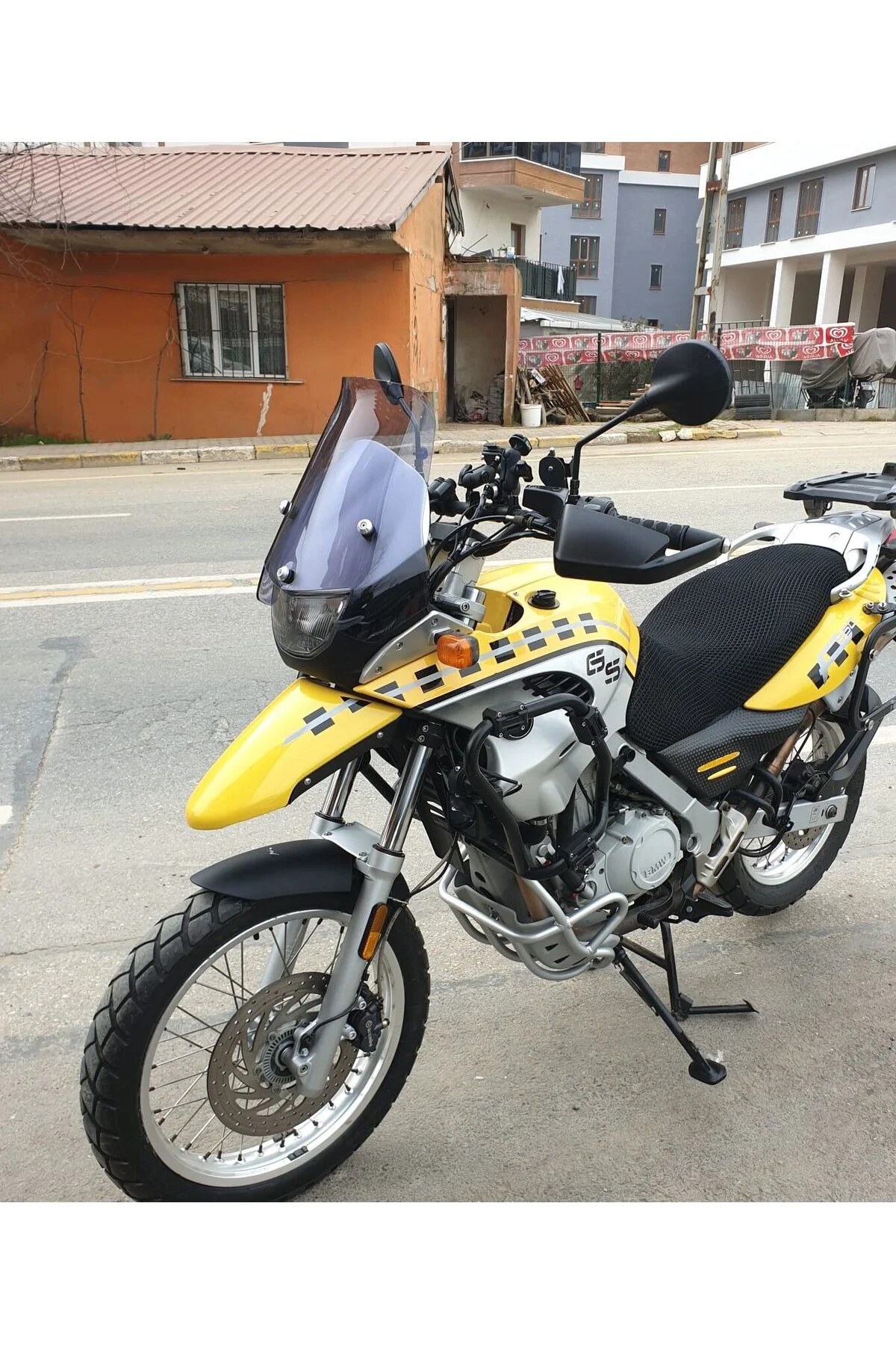 Bmw F 650 GS Ön Cam ( 3 Delikli ) 1999-2003 Model 35cm Füme Renkl