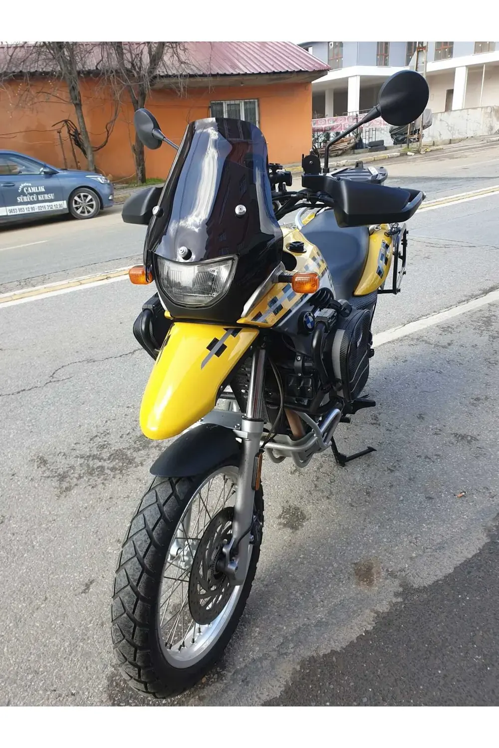 Bmw F650 GS Ön Cam ( 3 Delikli ) 1999 2003 Model 35cm Şeffaf Renk