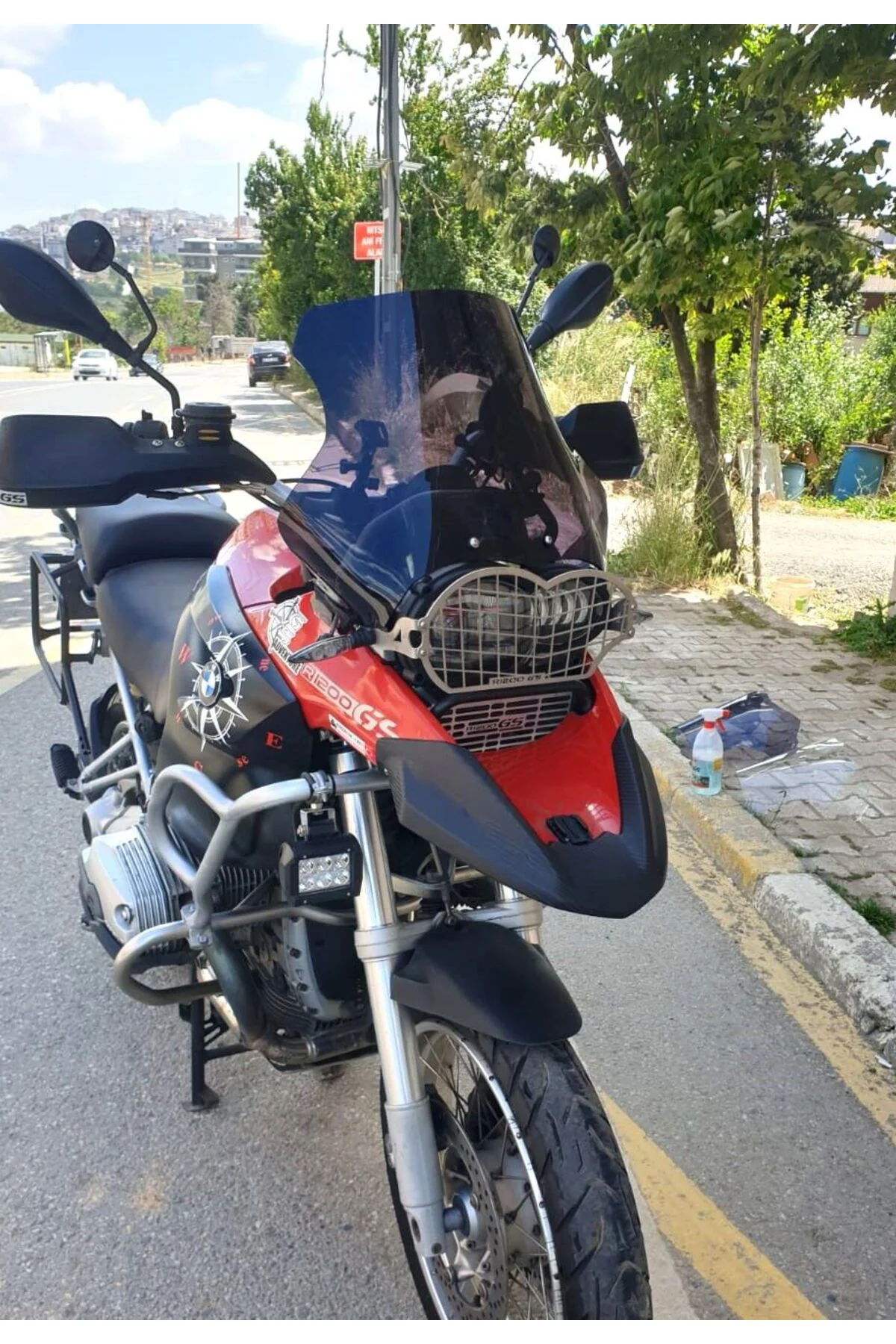 Bmw R 1200 GS Ön Cam 2004-2012 Model 40cm Siyah Renkli 4mm KISA