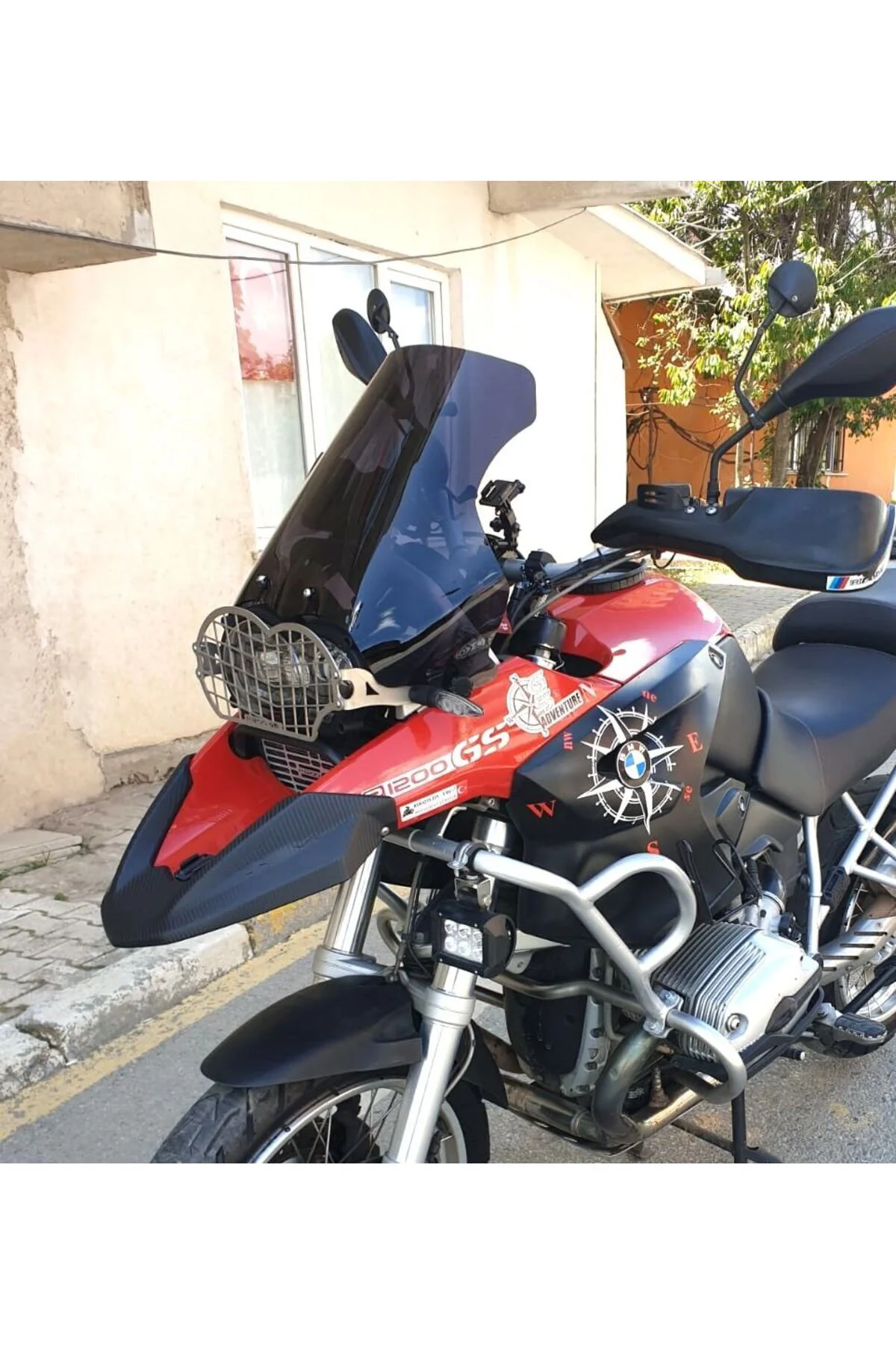 Bmw R 1200 GS Ön Cam 2004-2012 Model 40cm Siyah Renkli 4mm KISA
