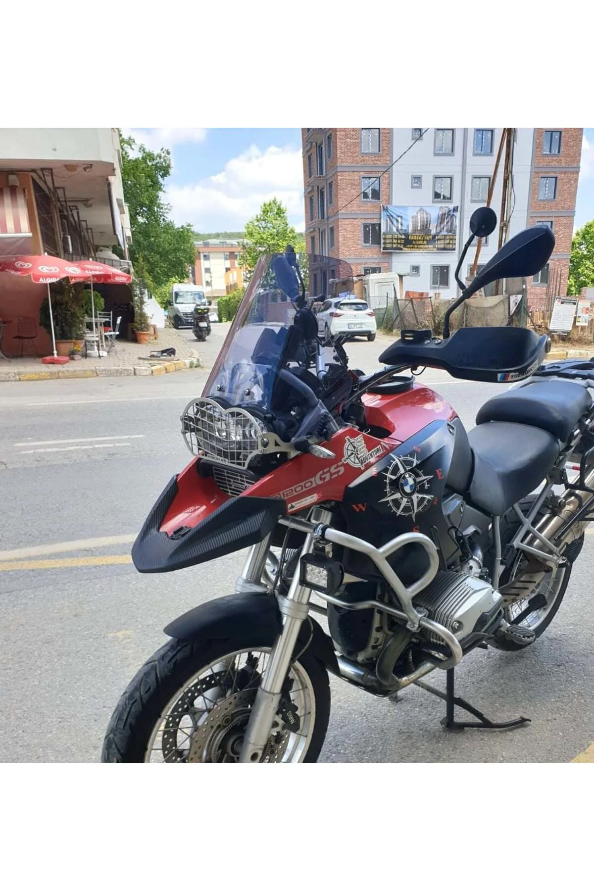 Bmw R 1200 GS Ön Cam 2004-2012 Model 40cm Füme Renkli 4mm KISA