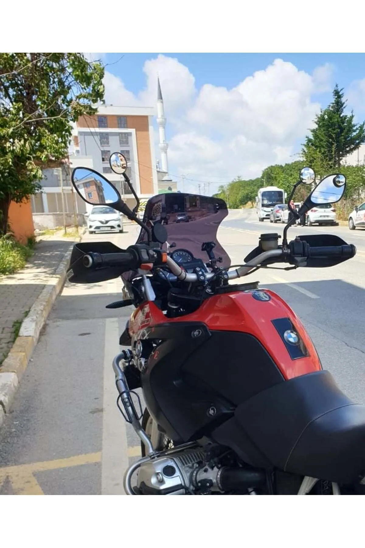 Bmw R 1200 GS Ön Cam 2004-2012 Model 40cm Siyah Renkli 4mm KISA