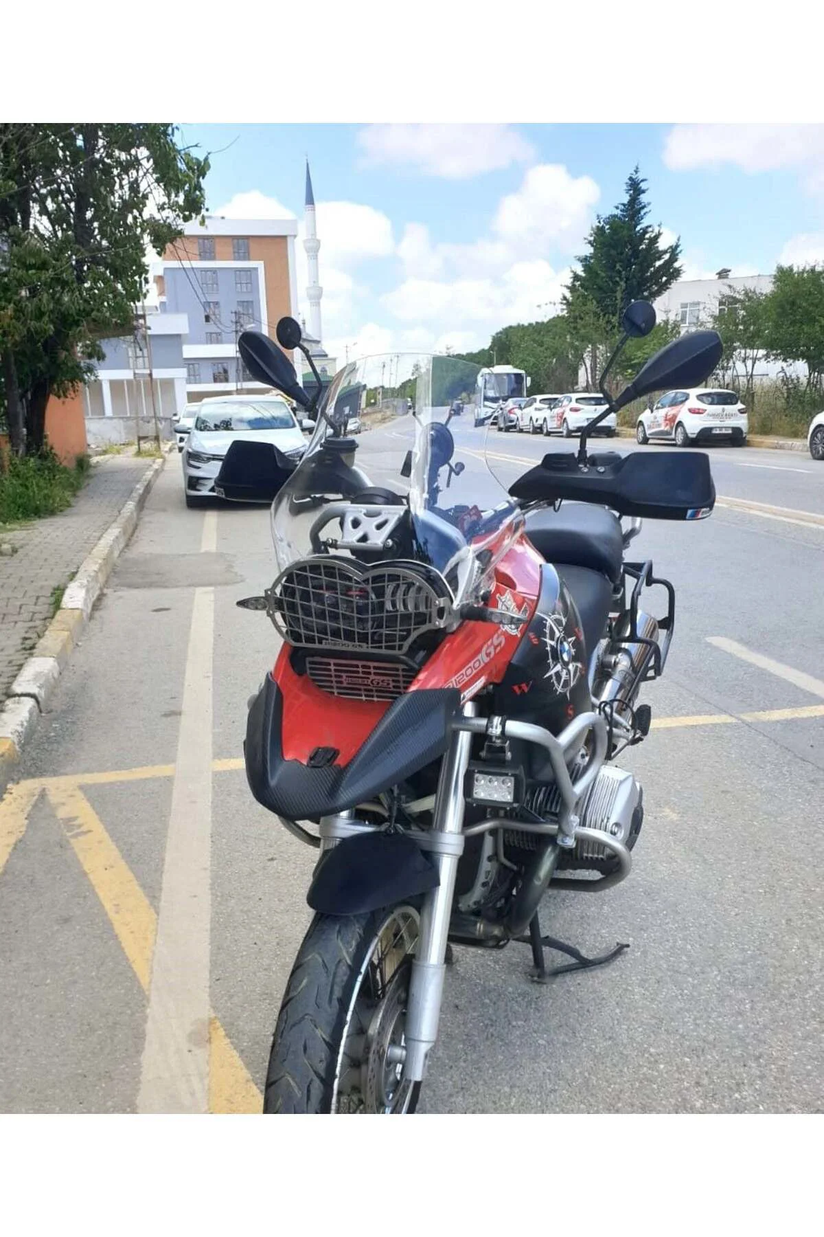 Bmw R 1200 GS Ön Cam 2004-2012 Model 40cm Şeffaf Renkli 4mm KISA