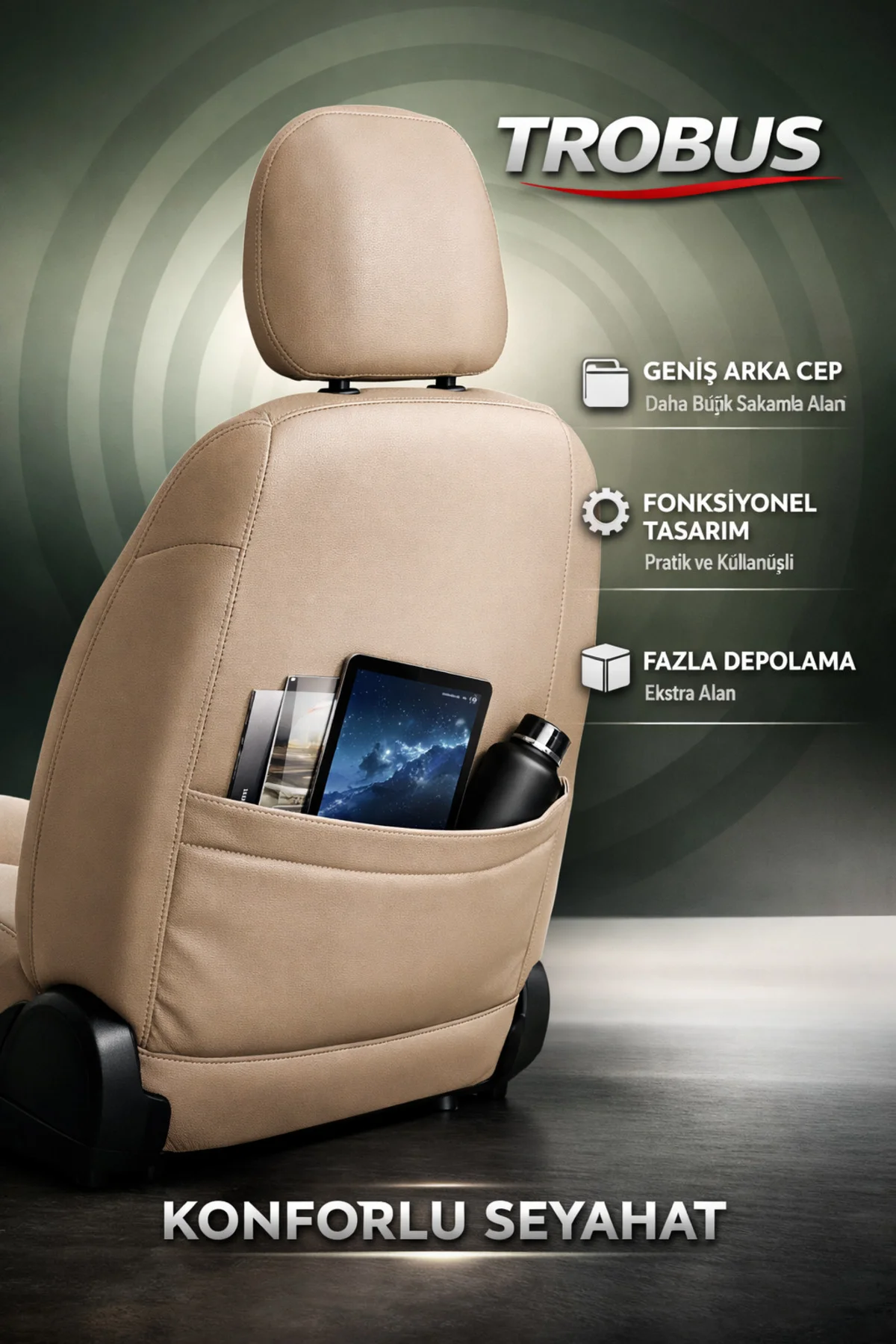 BMW X1 2009 ve Sonrası Uyumlu Jetdrive Serisi Bej Koltuk Kılıfı