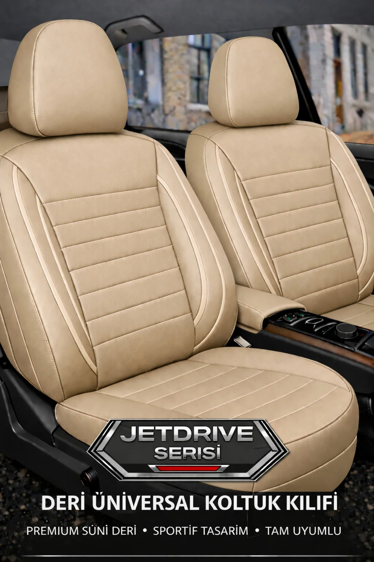 BMW X1 2009 ve Sonrası Uyumlu Jetdrive Serisi Bej Koltuk Kılıfı