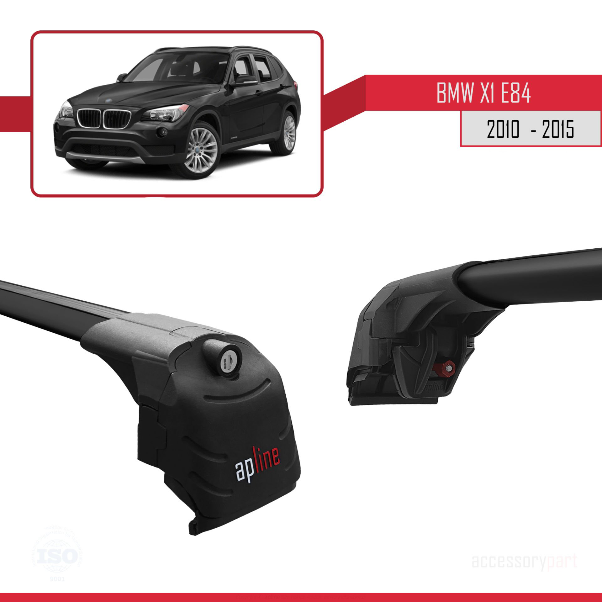 BMW X1 (E84) 2010-2015 Arası ile uyumlu ACE-2 Ara Atkı Tavan Barı