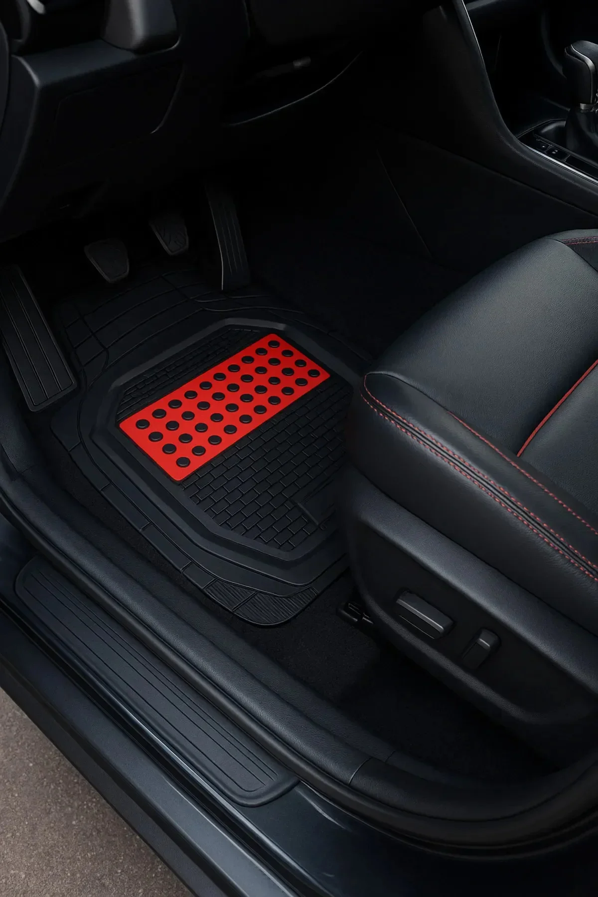 BMW X2 2018 UYUMLU HAVUZLU ÜNIVERSAL YENİ NESİL PLUS PASPAS SİYAH - KIRMIZI