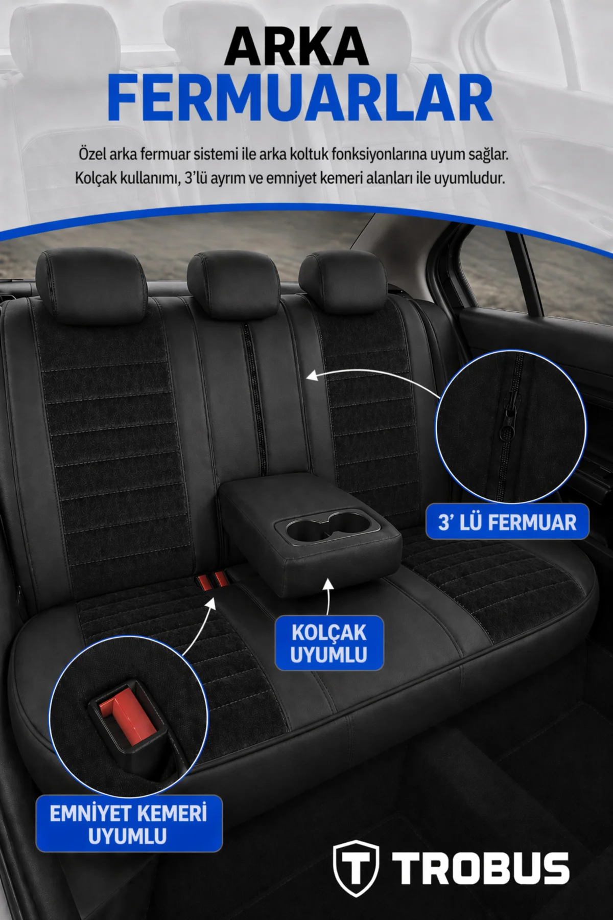 BMW X3 2010 ve Sonrası Tay Tüyü Deri Detay Koltuk Kılıfı Prestige Line Kırmızı Siyah