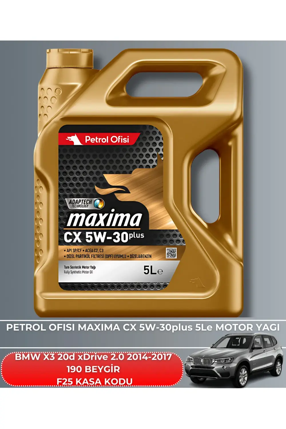 BMW X3 20d xDrive 2.0 2014-2015-2016-2017 190 BEYGİR FİLTRE - YAĞ