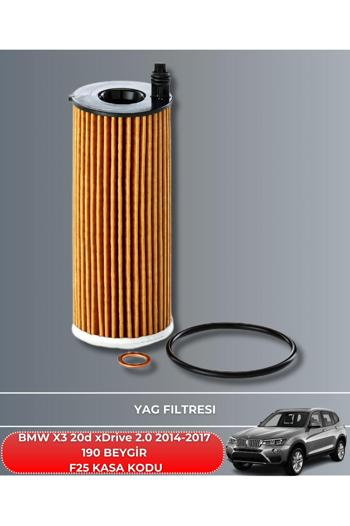 Sardes Bmw X3 20D Xdrive 2.0 2014-2015-2016-2017 190 Beygir Filtre - Yağ