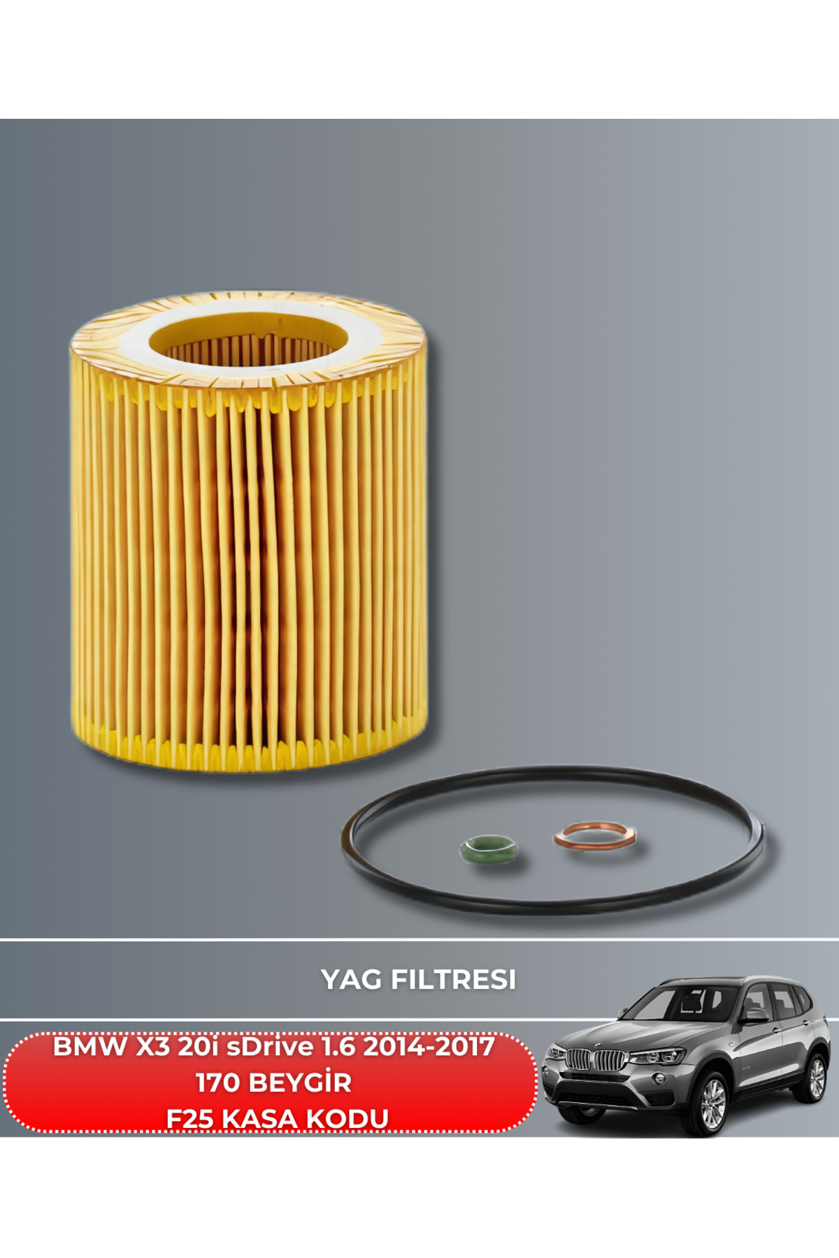 Sardes Bmw X3 20İ Sdrive 1.6 2014-2015-2016-2017 170 Beygir Filtre - Yağ