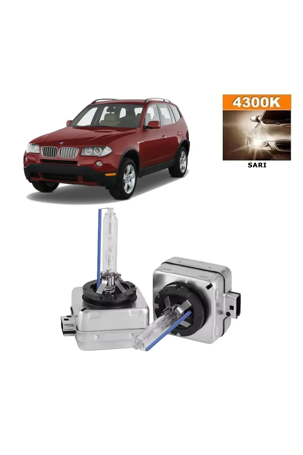 BMW X3 Serisi E83 2004-2010 Xenon D1S / D1R 4300K Sarı HID Xenon