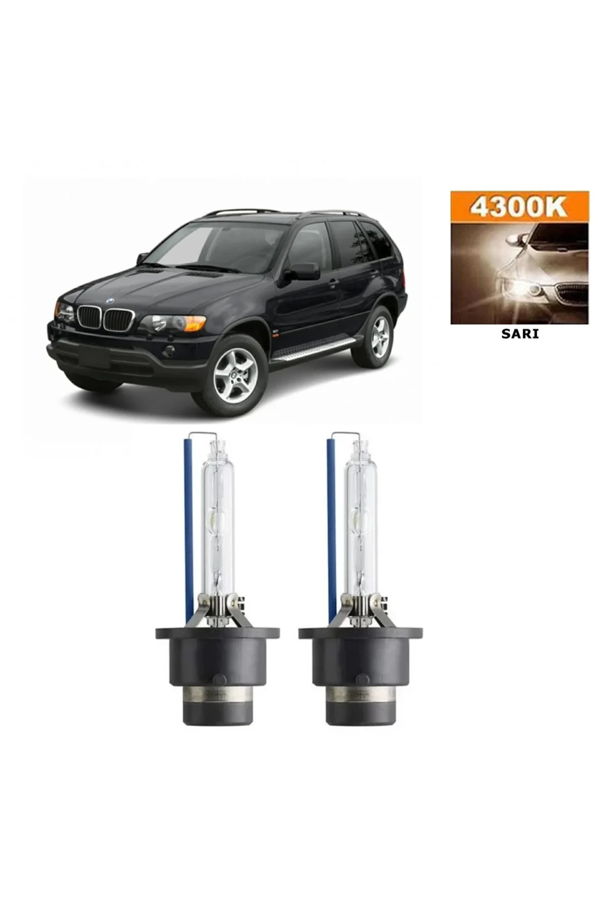 BMW X5 E53 2000-2007 D2S / D2R 4300K Sarı HID Xenon Ampul 2 Adet