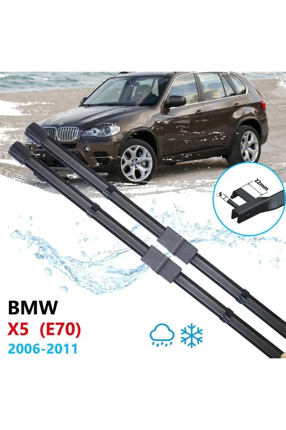 Bmw X5 E70 Ön Cam Muz Silecek Takımı 2006--2011