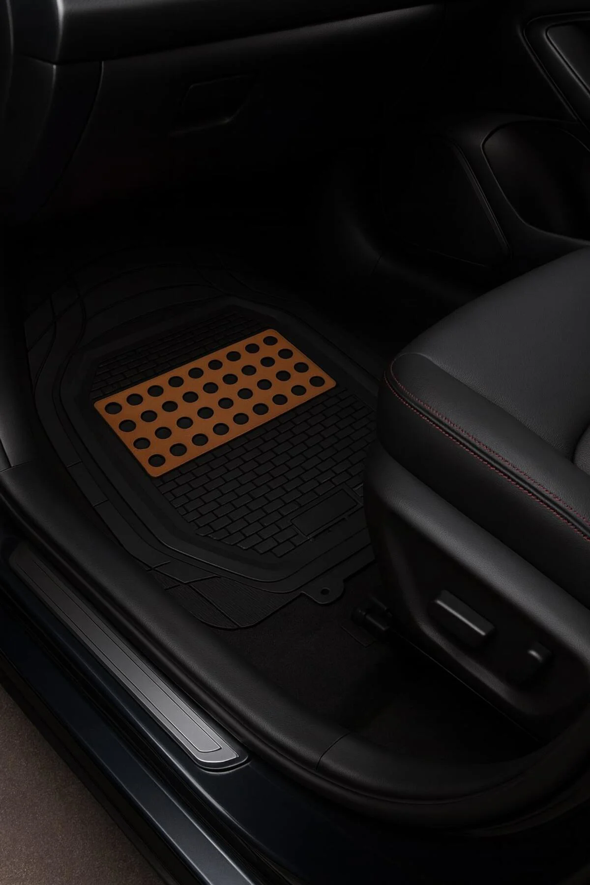 BMW X6 2010 Uyumlu Derin Havuzlu Ahşap Desenli Üniversal Paspas Siyah - Ahşap