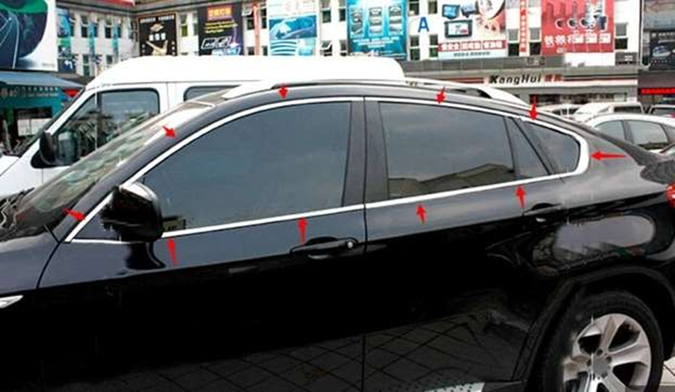 Drs Tuning Bmw X6 Uyumlu 2016 Sonrası Cam Çıtası Kaplama Krom Parça