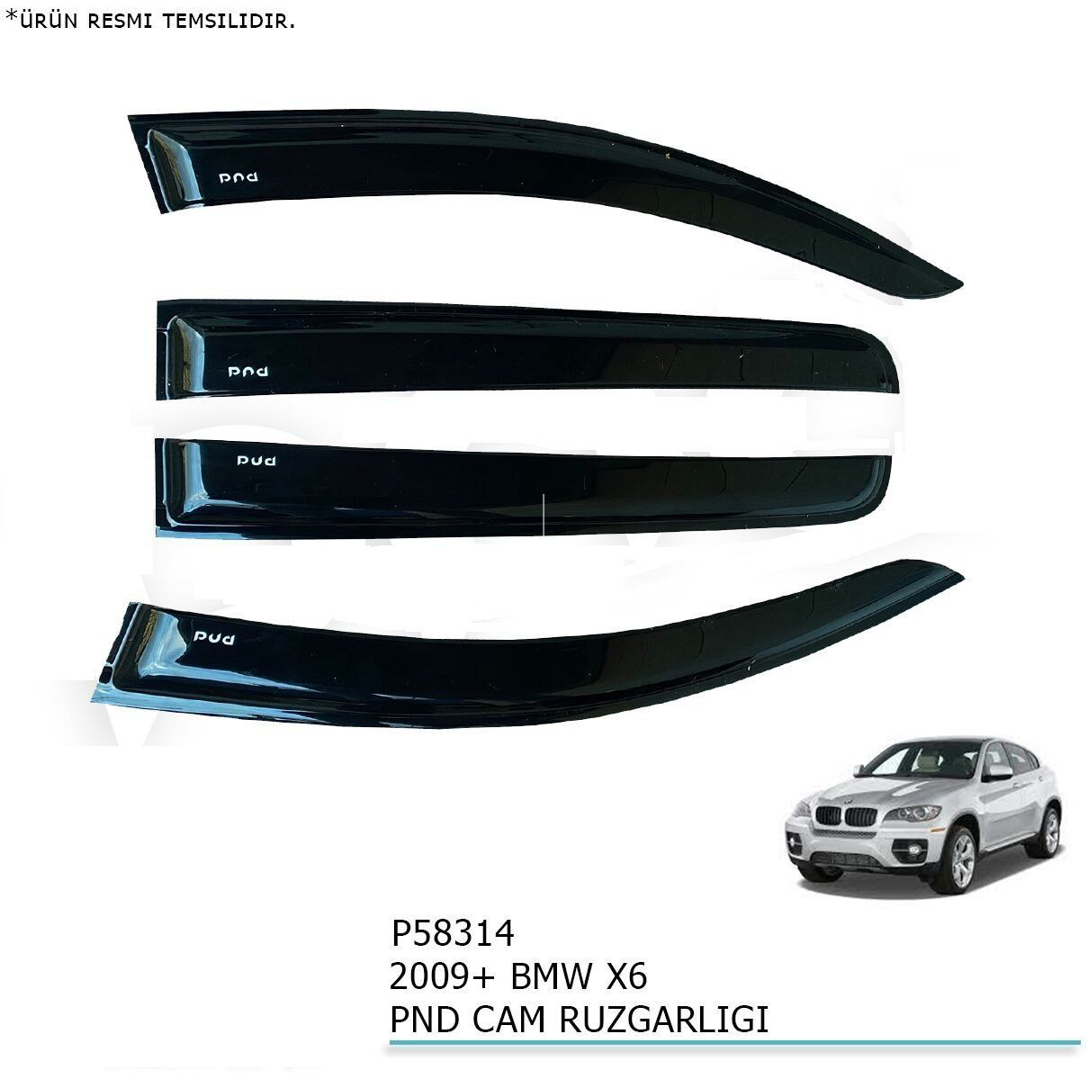 Drs Tuning Bmw X6 Uyumlu Cam Rüzgarliği 2009+ Parça