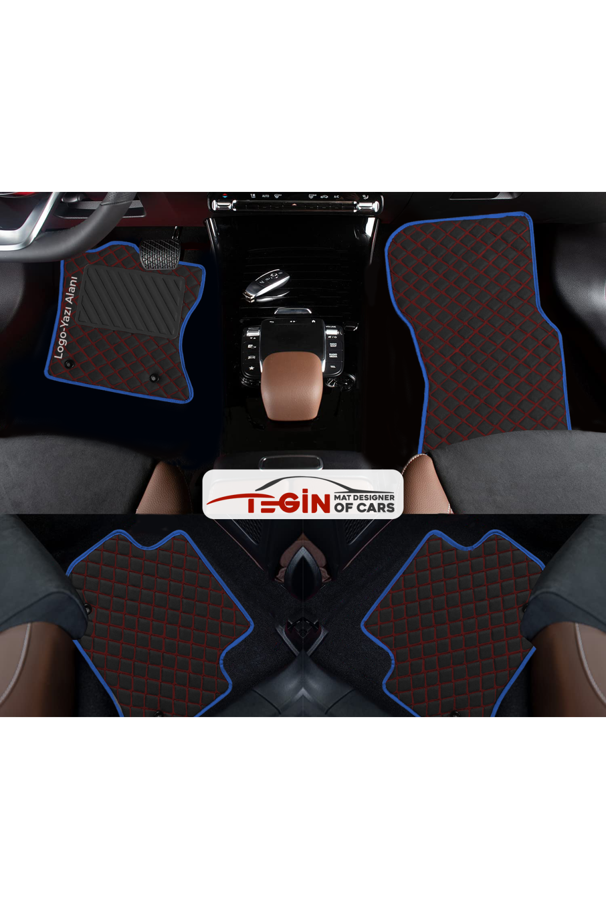 Bmw Z4 2009 Ve Sonrası Prime Siyah Kırmızı Deri Mavi Kenar Paspas