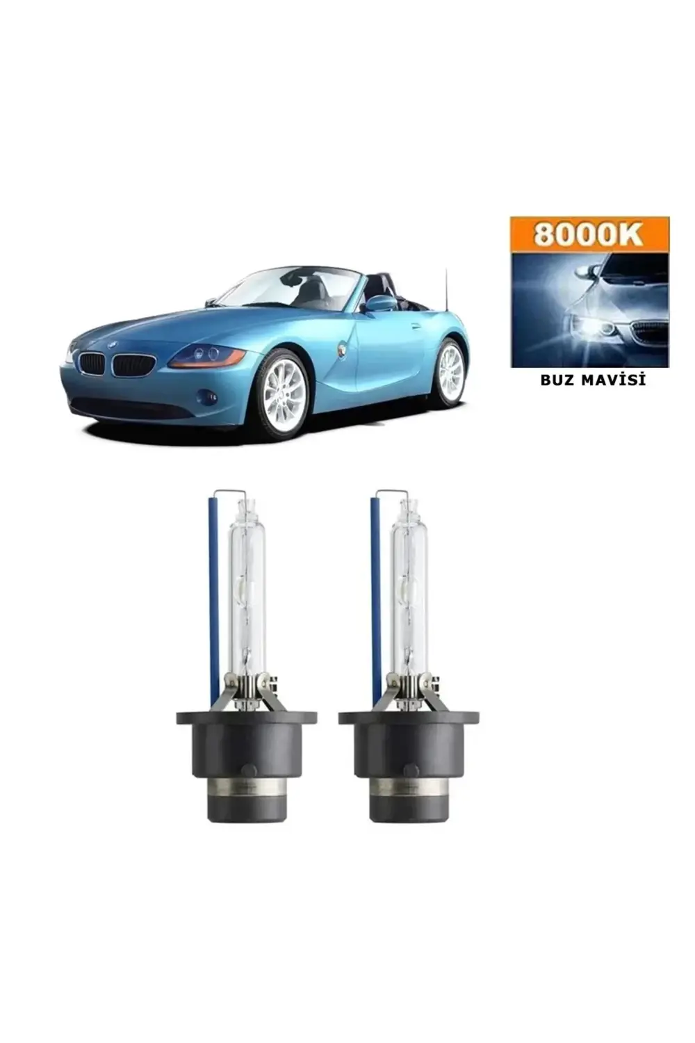 BMW Z4 E85 2002-2008 D2S / D2R 8000K Buz Mavisi HID Xenon Ampul 2