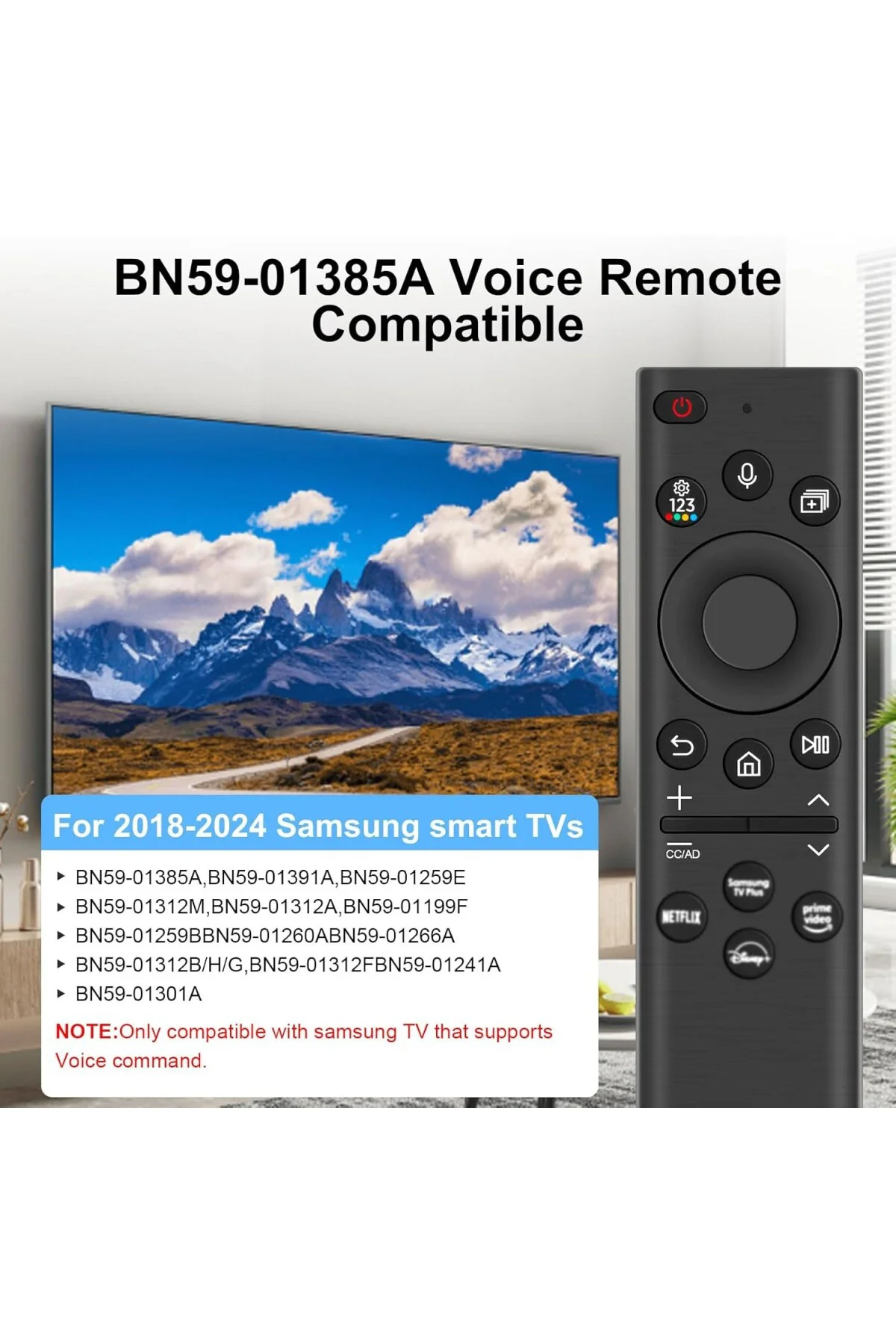 BN59-01385A için Uyumlu evrensel uzaktan kumanda, Samsung uzaktan kumanda Smart TV için yedek uz