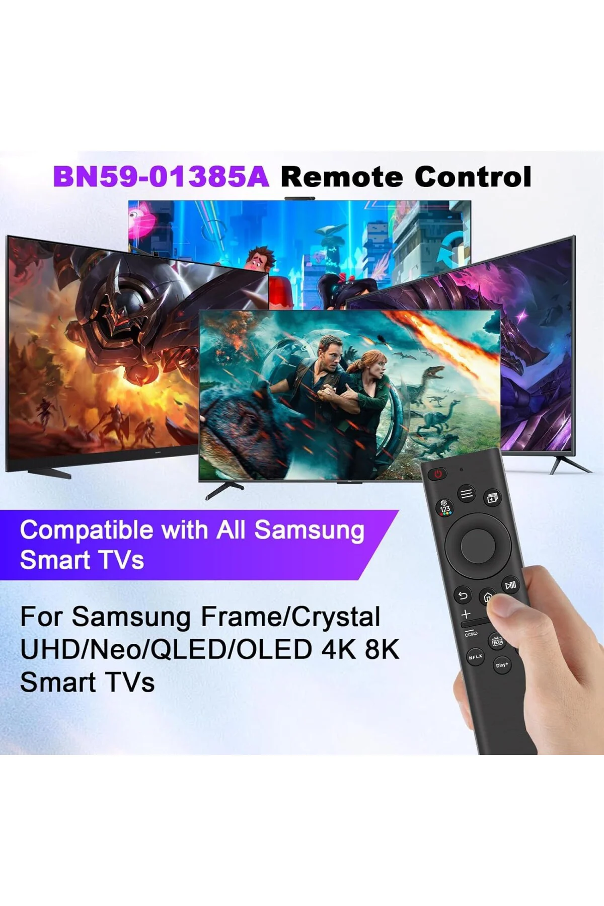 BN59-01385A Yedek Uzaktan Kumanda Tüm Samsung Televizyonlar LED QLED UHD SUHD HDR LCD Smart TV'ler