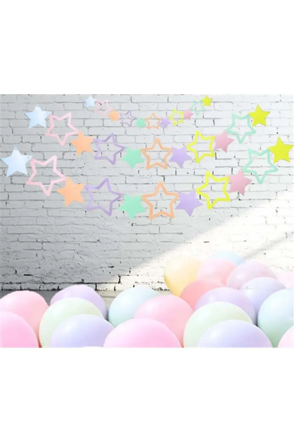 Bnr-82 Makaron Renkli Yıldızlar Afiş Süs