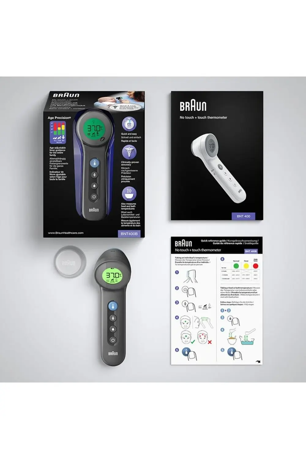 Bnt400 Temassız Alından Ateş Ölçer Siyah