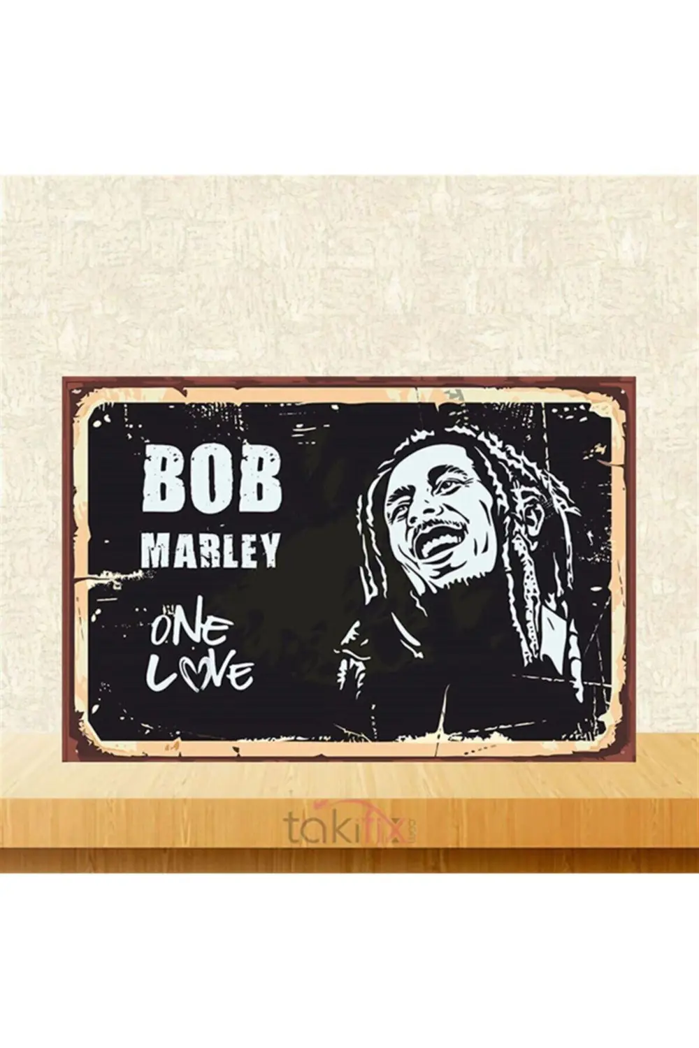 Bob Marley 20-30 Cm Retro Ahşap Poster