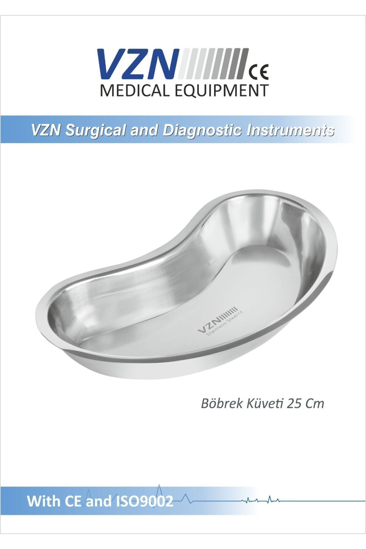 Vzn Böbrek Küveti 25Cm Paslanmaz Çelik