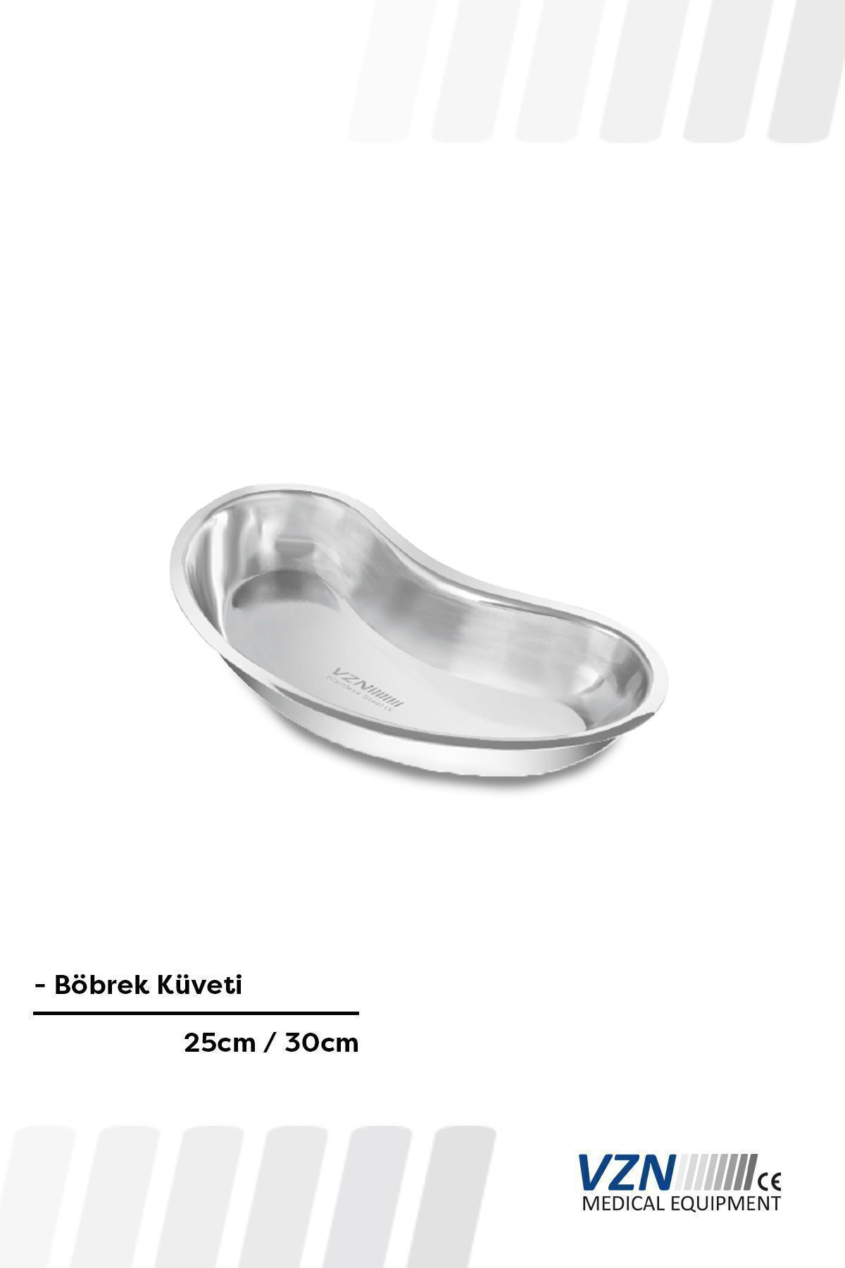 Vzn Böbrek Küveti 25Cm Paslanmaz Çelik