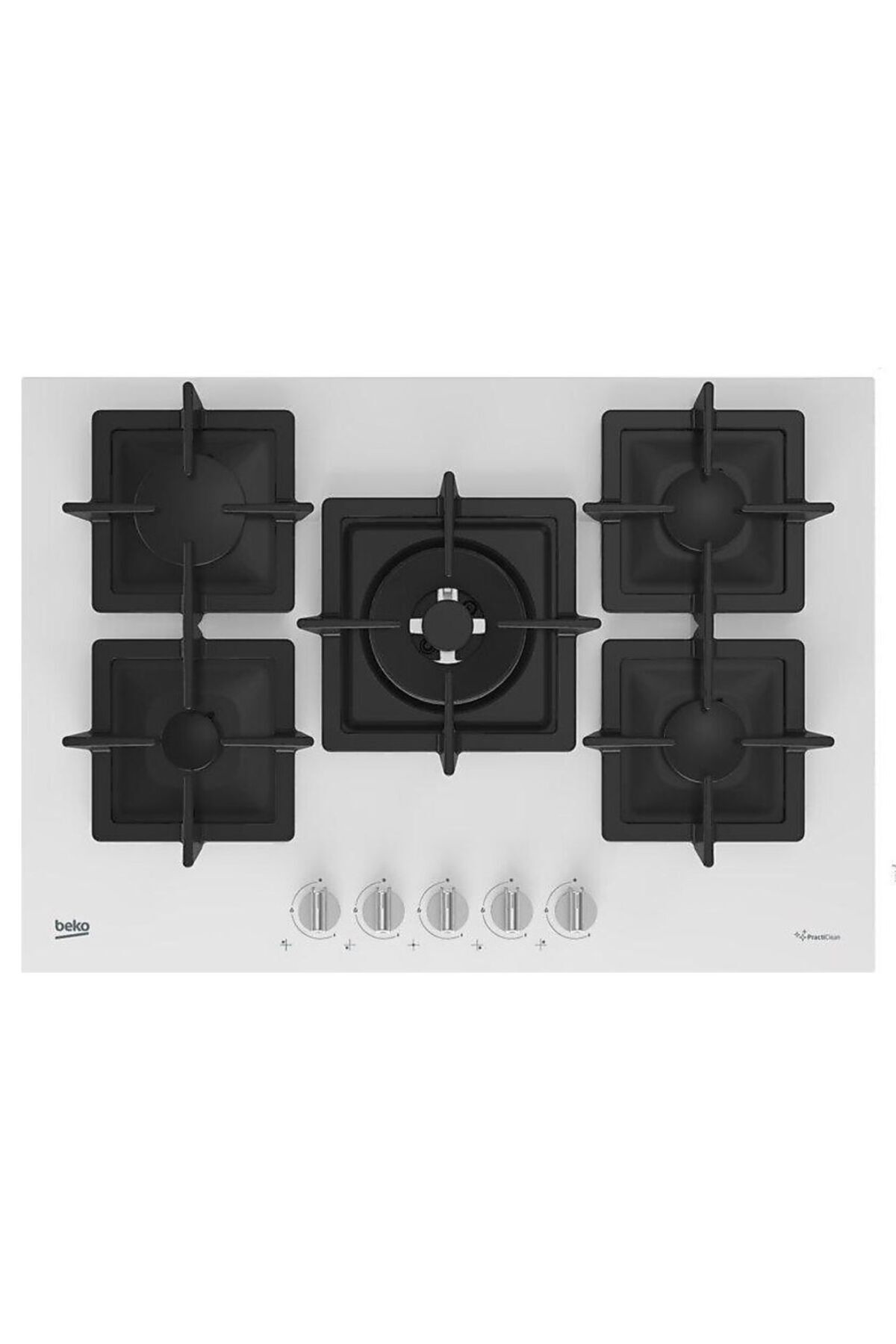 Beko Bocd K 7520 Dwb Wok Gözlü Beyaz Cam Ankastre Ocak