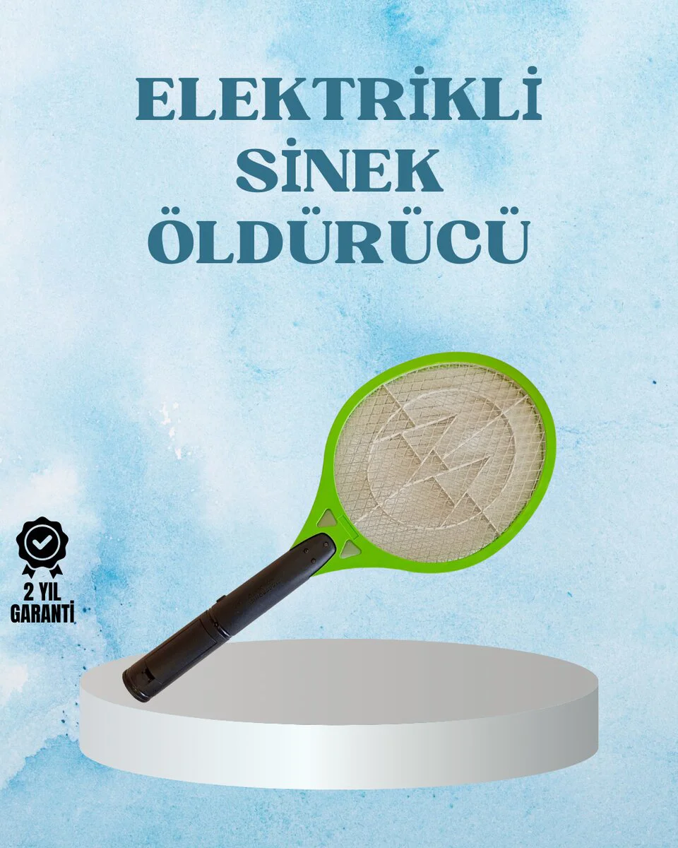Böcek Önleyici Elektronik Sinek Öldürücü - Üç Katmanlı Güvenlik Izgarası ile Kan ve Leke Bırakmadan Sineklerden Kurtulun