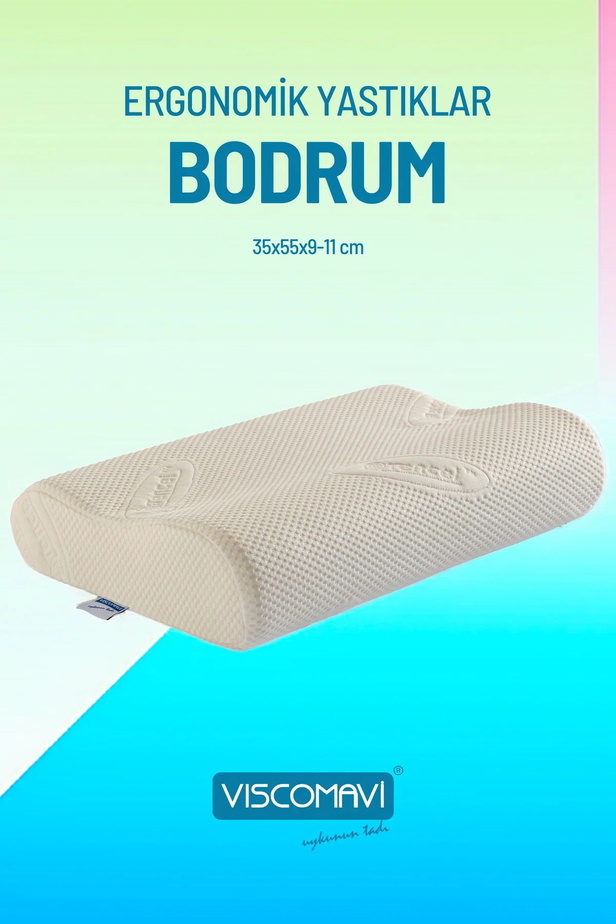 Bodrum Ergonomik & Ortopedik| Boyun destekli |Doğal Lif Kılıflı |