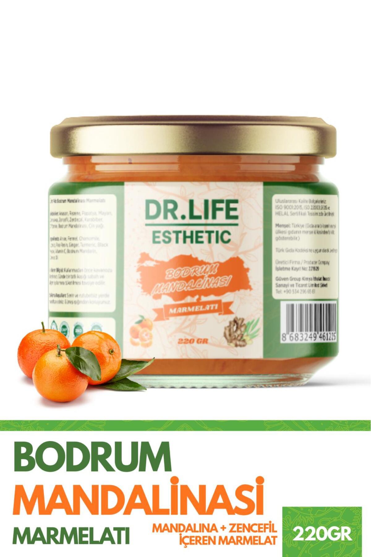 Bodrum Mandalinası Marmelatı - Zerdeçal, Zencefil & C Vitamini De