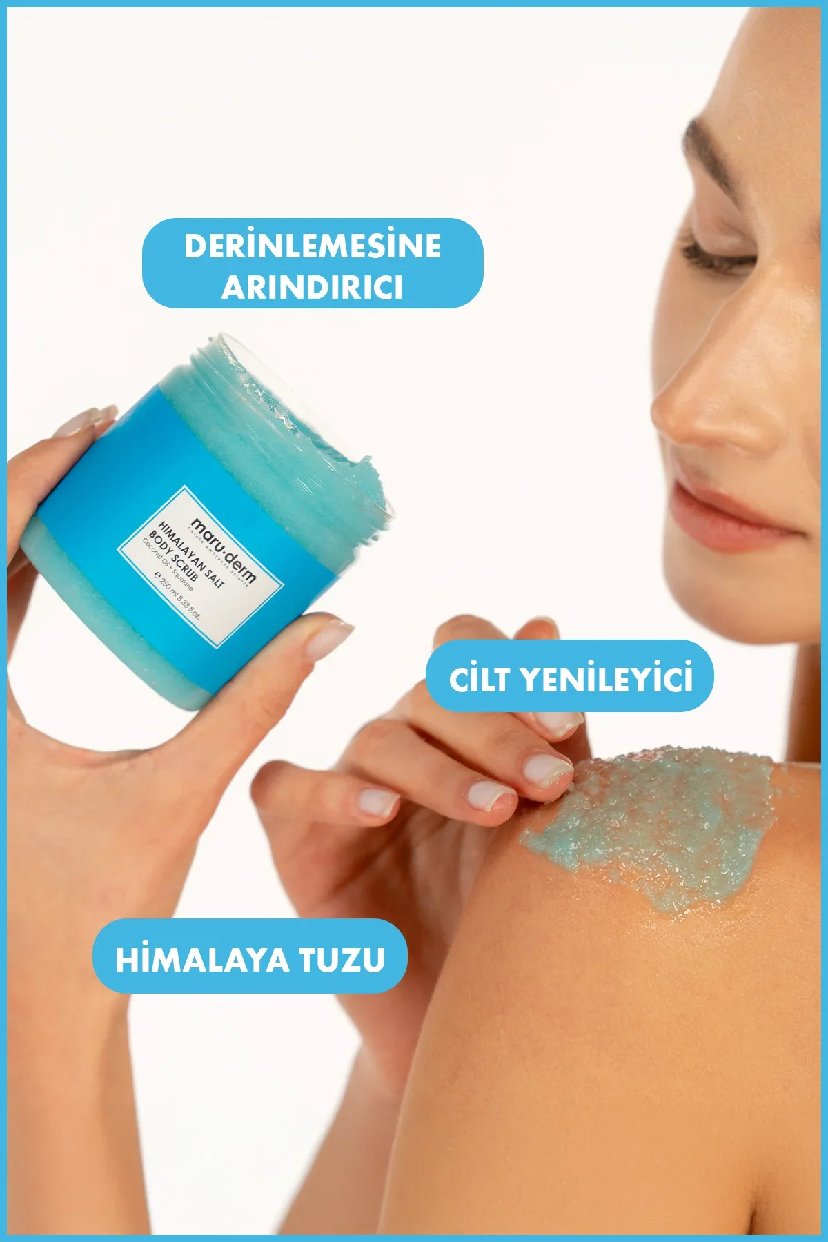 Body Scrub | Himalaya Tuzu Vücut Peelingi | Squalane + Hindistan Cevizi Yağı 250 ML - Görsel 4