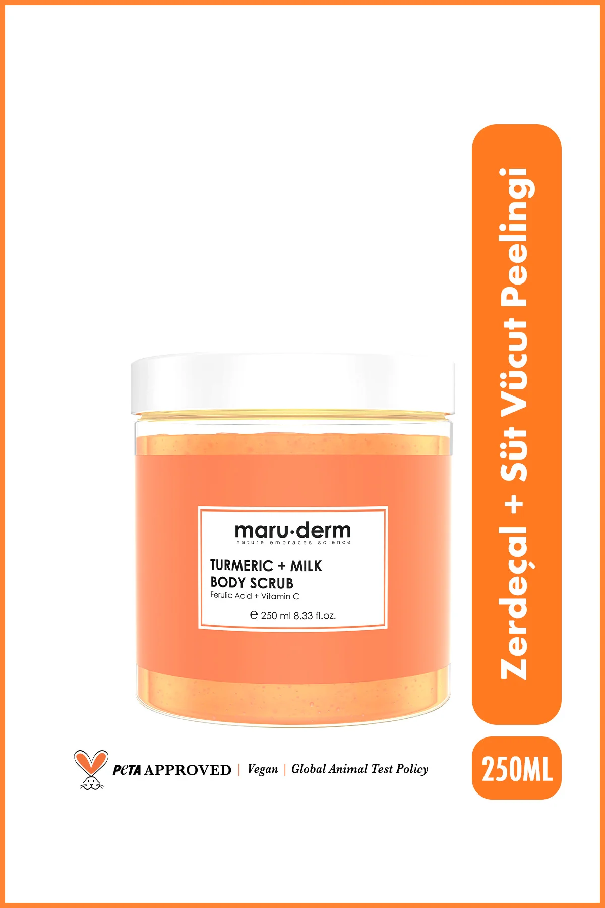 Body Scrub | Zerdeçal + Süt Vücut Peelingi | C Vitamini + Ferulik