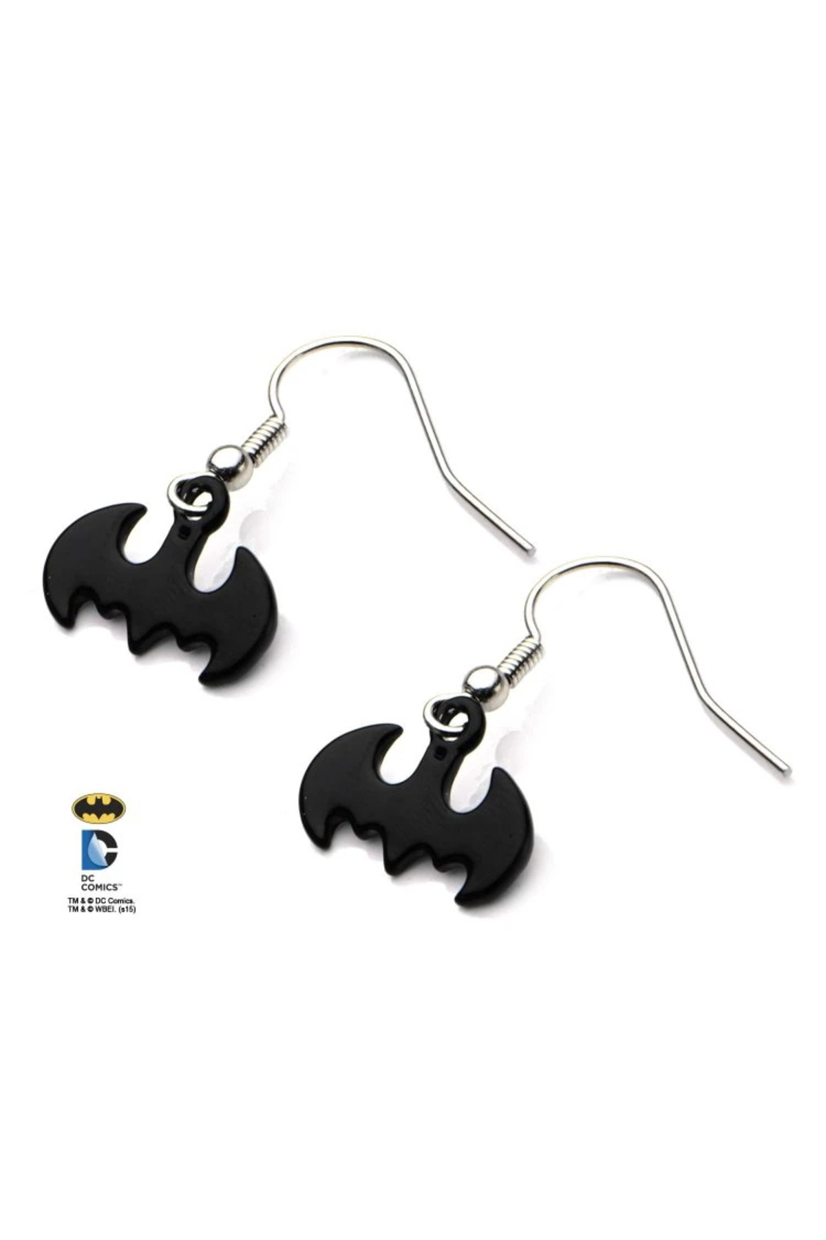 Body Vibe DC Comics Siyah Kaplama Batman Hook Dangle Küpe