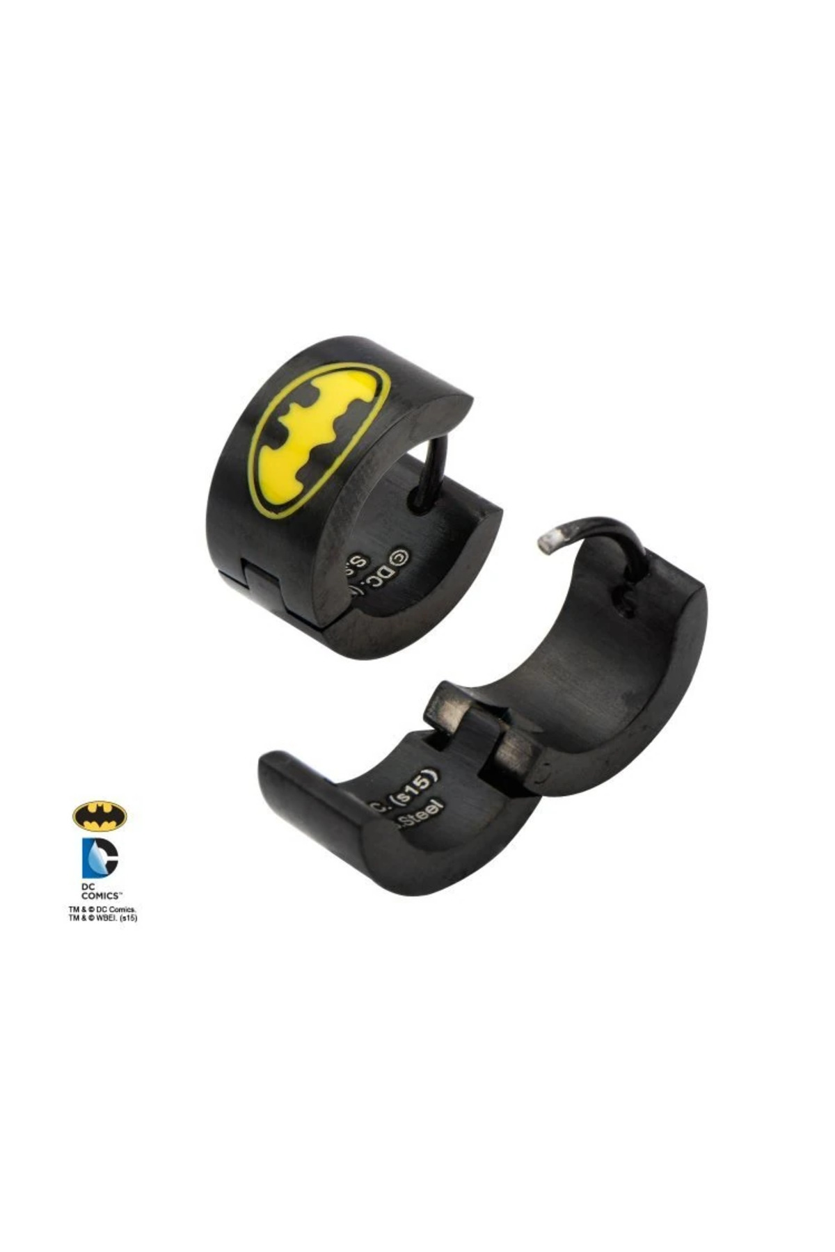 Body Vibe DC Comics Batman Logo Siyah Kaplama Küpe