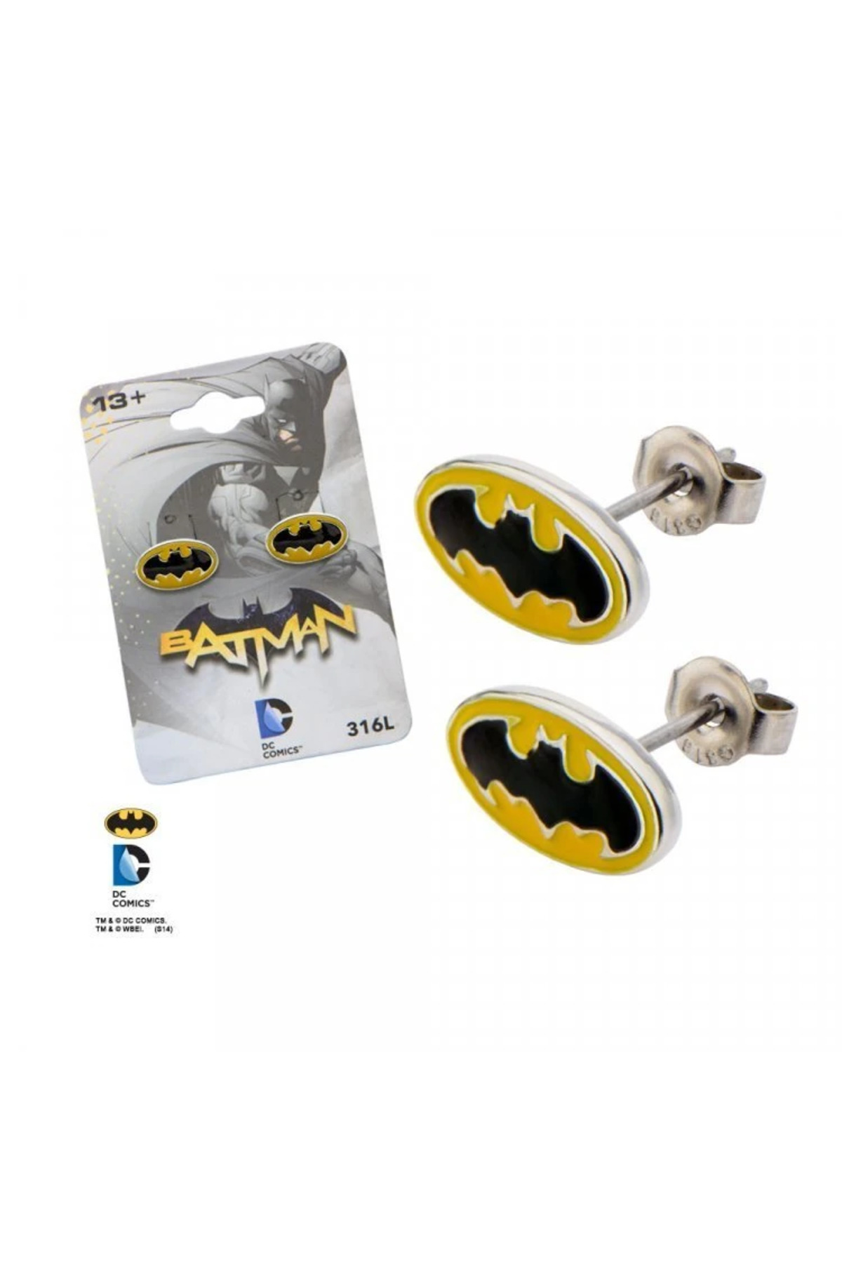 Body Vibe DC Comics Batman Logo Steel Geçmeli Küpe