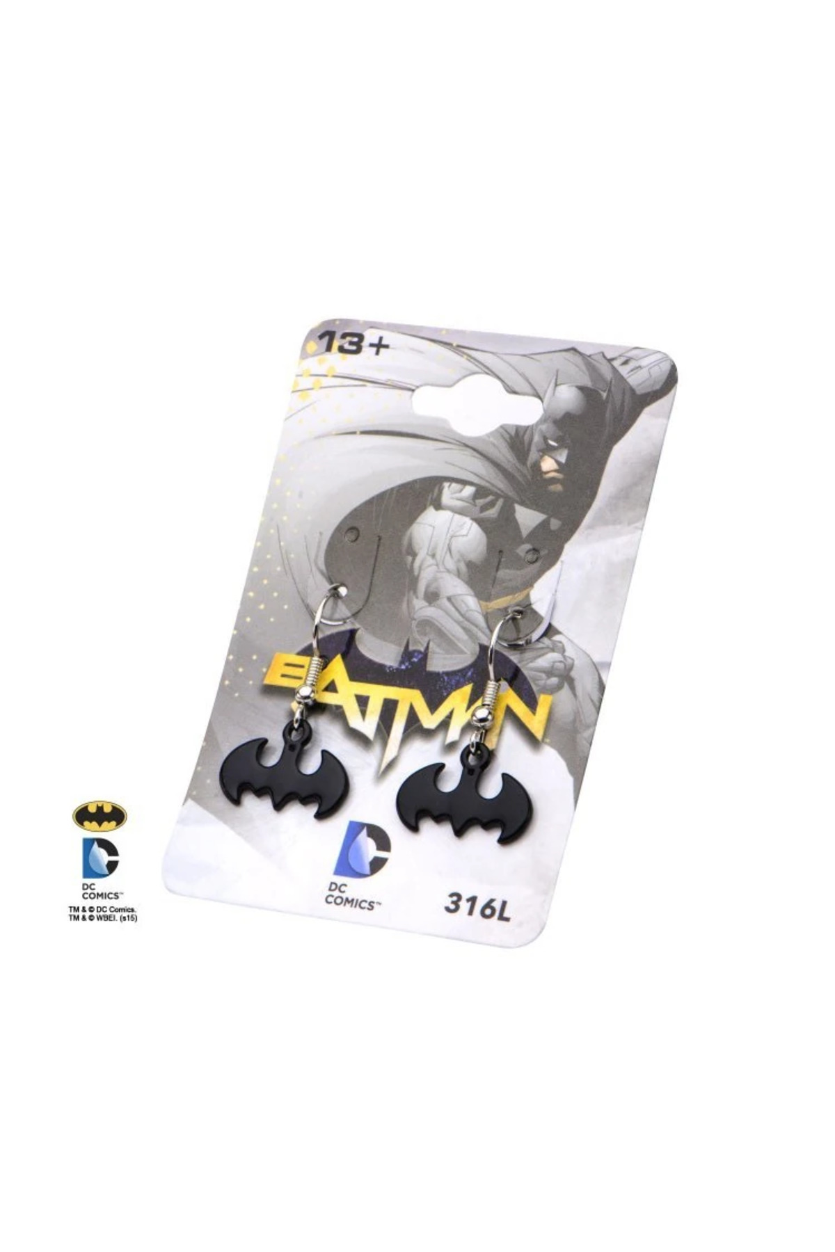 Body Vibe DC Comics Siyah Kaplama Batman Hook Dangle Küpe