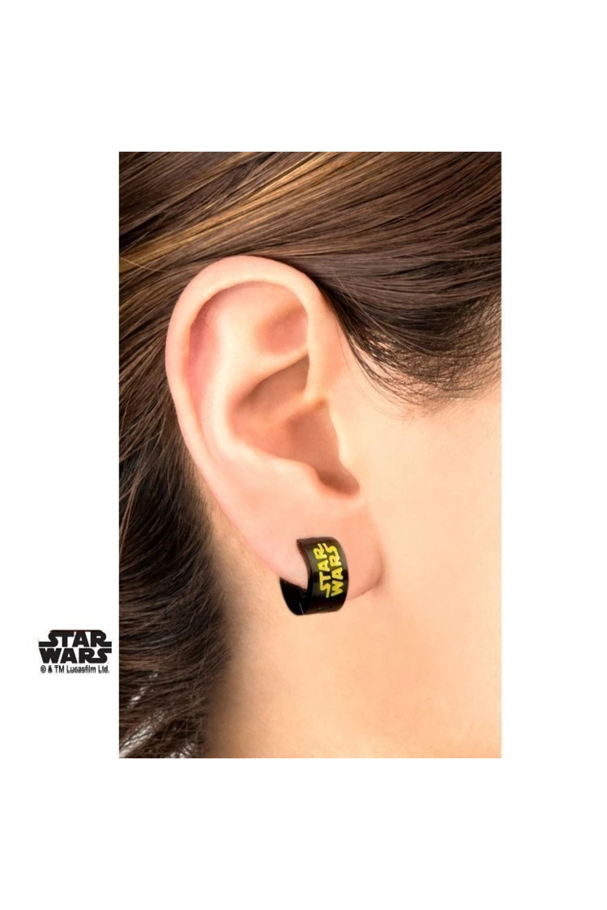 Body Vibe Star Wars Logo Huggie Küpe (Siyah)
