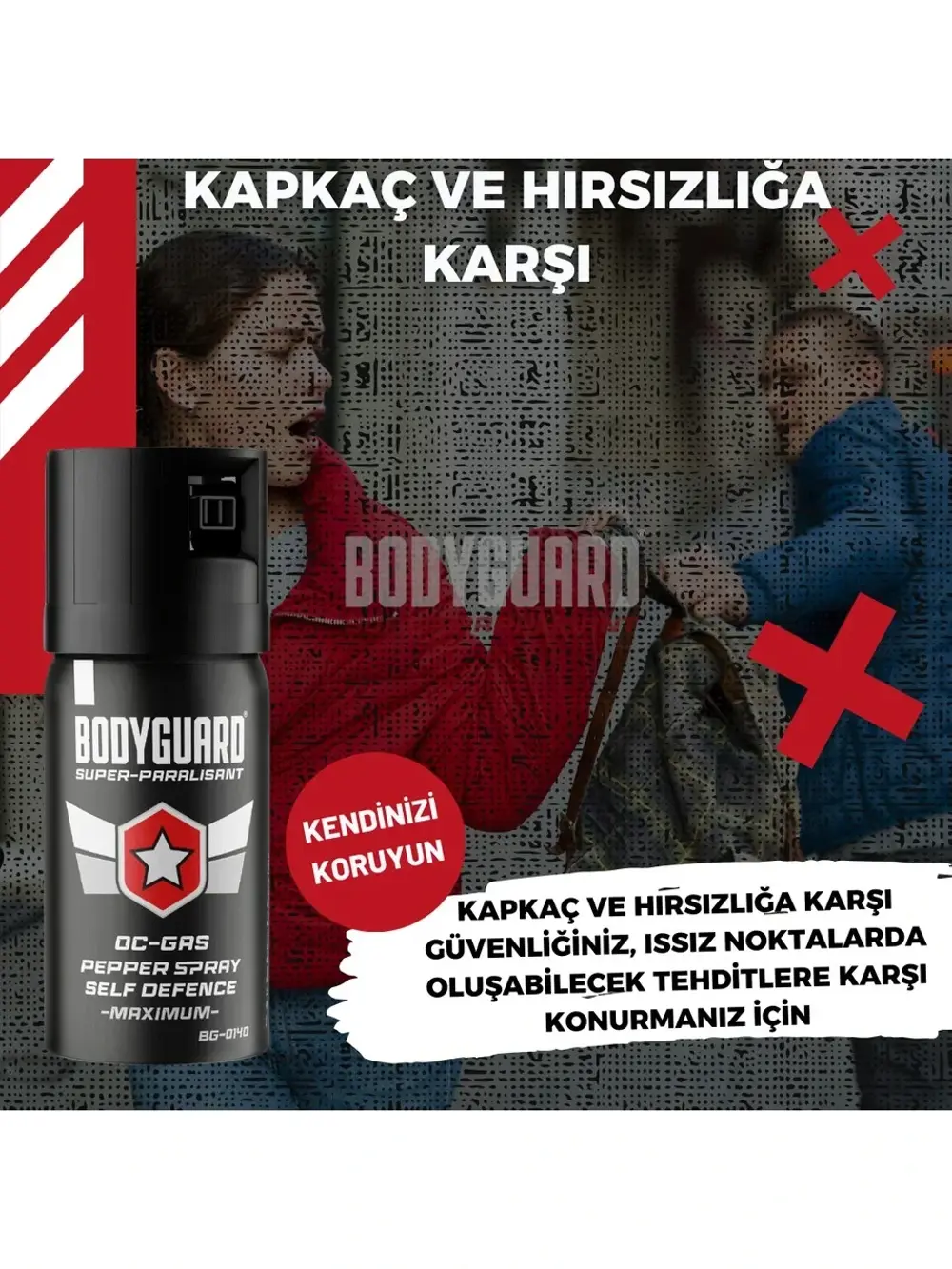 Bodyguard Biber Gazı Sprey 40ML Bodyguard (Göz Yaşartıcı Sprey) (