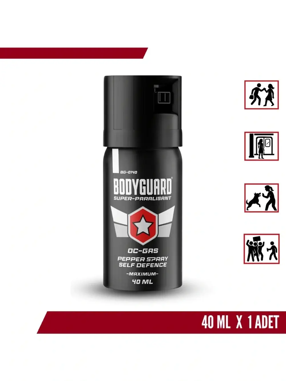 Bodyguard Biber Gazı Sprey 40ML Bodyguard (Göz Yaşartıcı Sprey) (