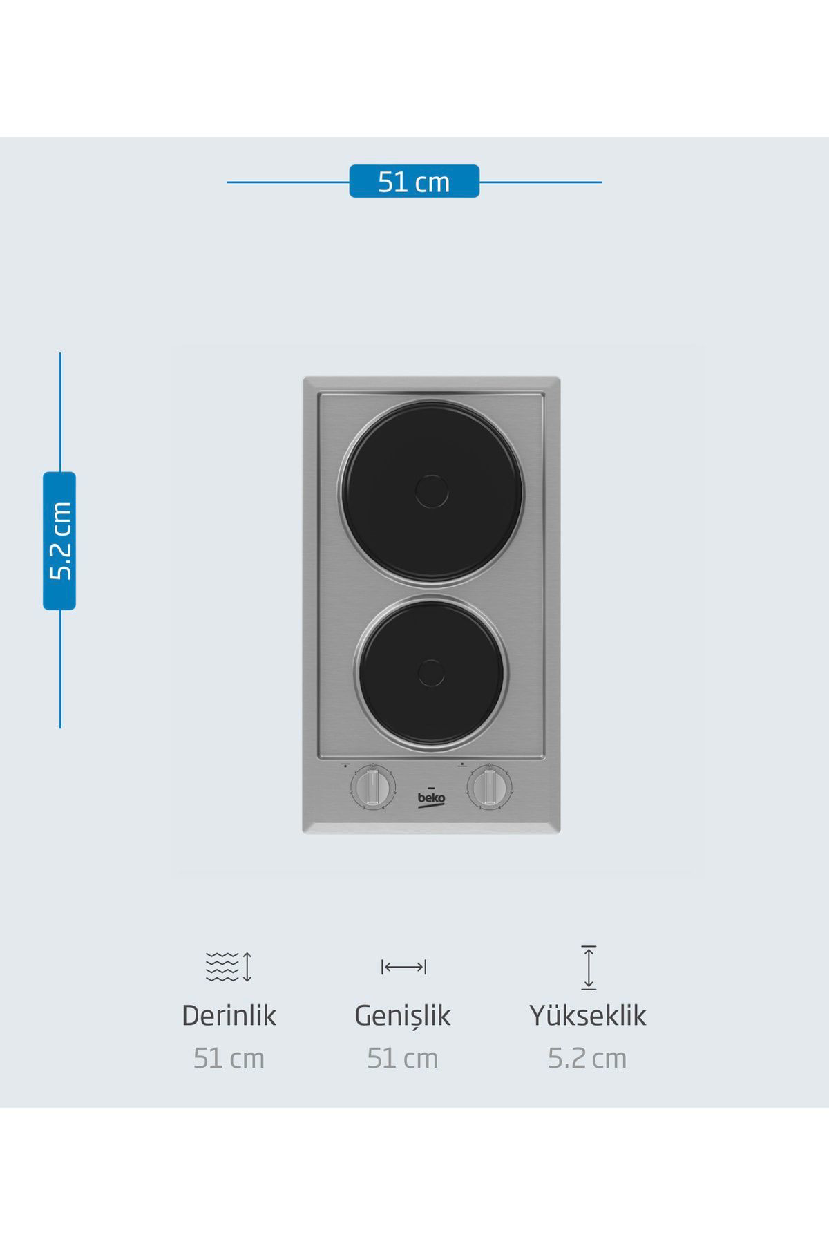 Beko Boe 302 İ 2’Li Ankastre Domino Ocak