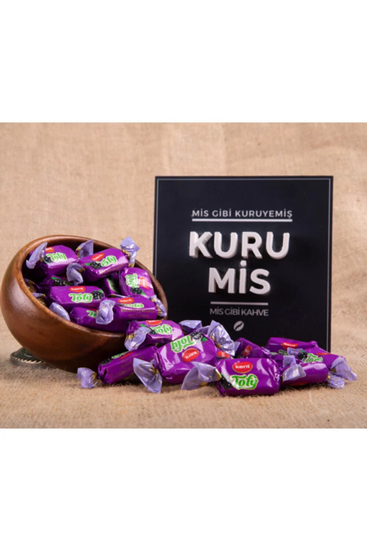 Böğürtlen Aromalı Tofy Şeker 500gr Böğürtlen Aromalı Tofy Şeker 500gr