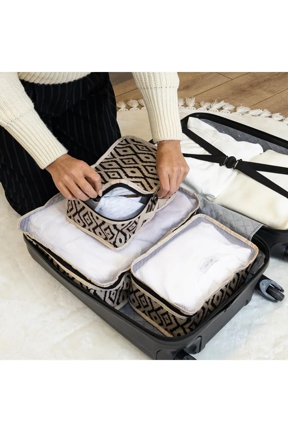 BOHE Ayakkabı Düzenleyici ve 3'lü Bavul Organizer Set