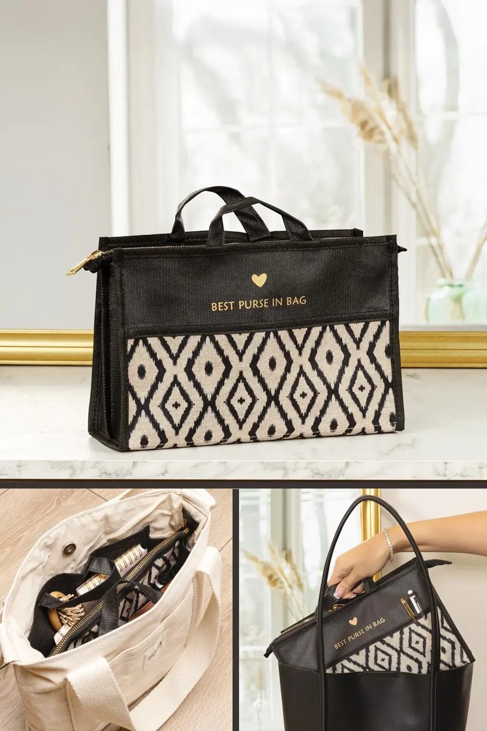 Pazar Kapısı Bohe Çanta İçi Düzenleyici Organizer