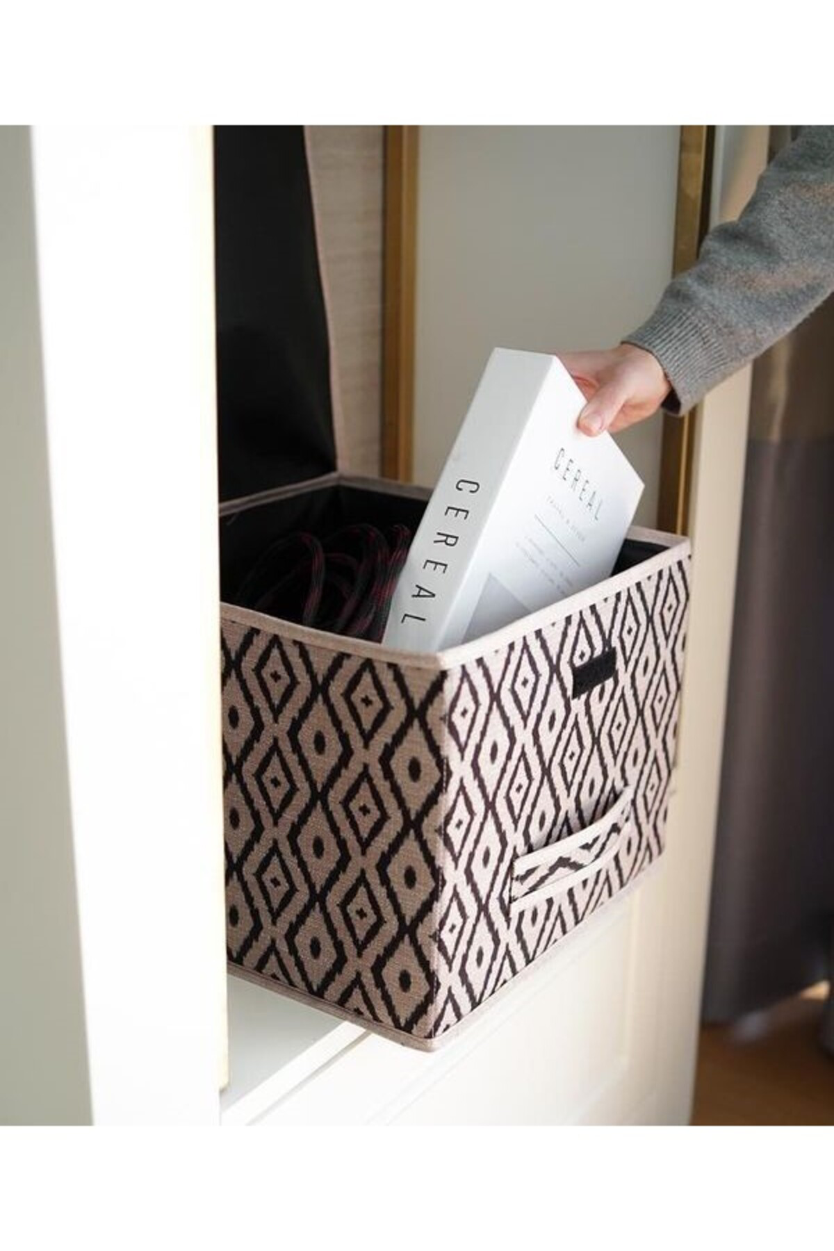 Pazar Kapısı Bohe Çok Amaçlı Kapaklı Kutu Mini Raf Düzenleyici