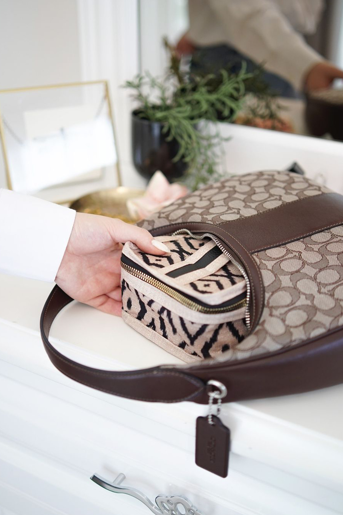 Pazar Kapısı Bohe Seyahat Takı Makyaj Çantası Düzenleyici Mini Çanta