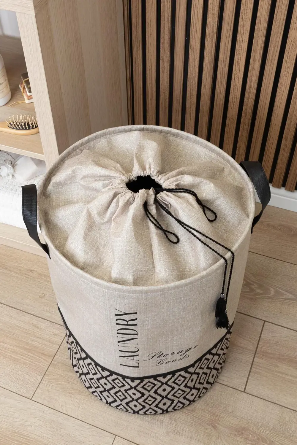 BOHE Yuvarlak Torbalı Düzenleyici Kirli Çamaşır Oyuncak Sepeti Or